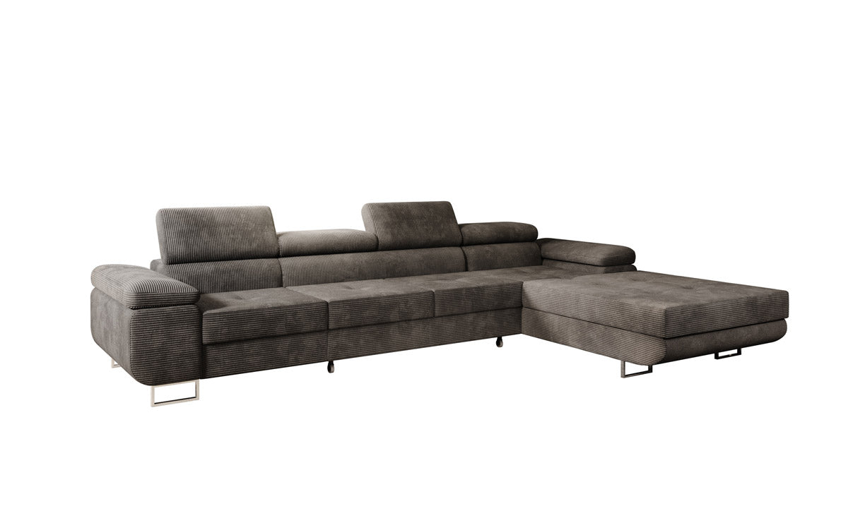 Designer Sofa Calvera Maxi mit Schlaf- und Klappfunktion in Cord