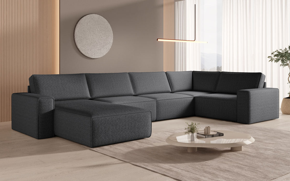 Modulare Sofalandschaft U Yuma aus Bouclé