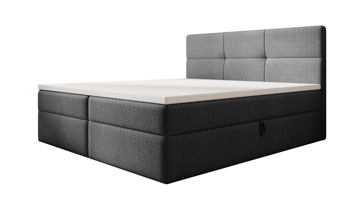 Boxspringbett Eleonora Bouclé mit Stauraum