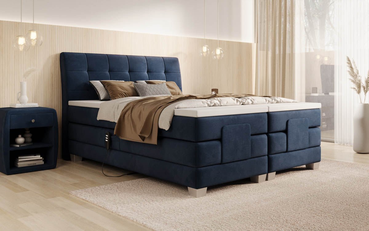 Boxspringbett Amara Samt elektrisch verstellbar