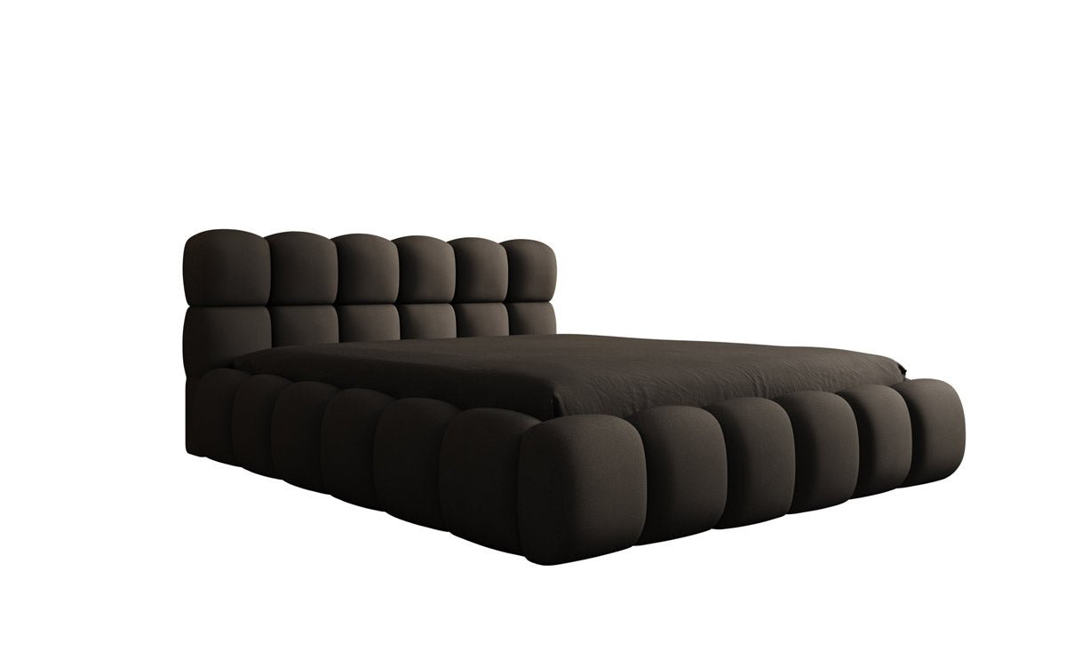 Designer Polsterbett Boston Stoff mit Stauraum inkl. Aufbau