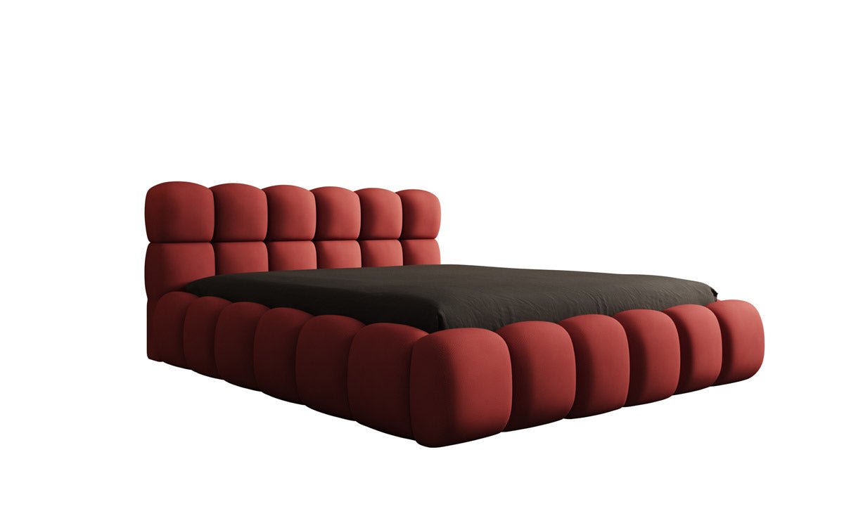 Designer Polsterbett Boston Stoff mit Stauraum inkl. Aufbau