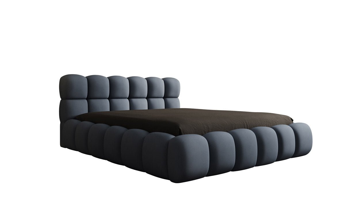 Designer Polsterbett Boston Stoff mit Stauraum inkl. Aufbau