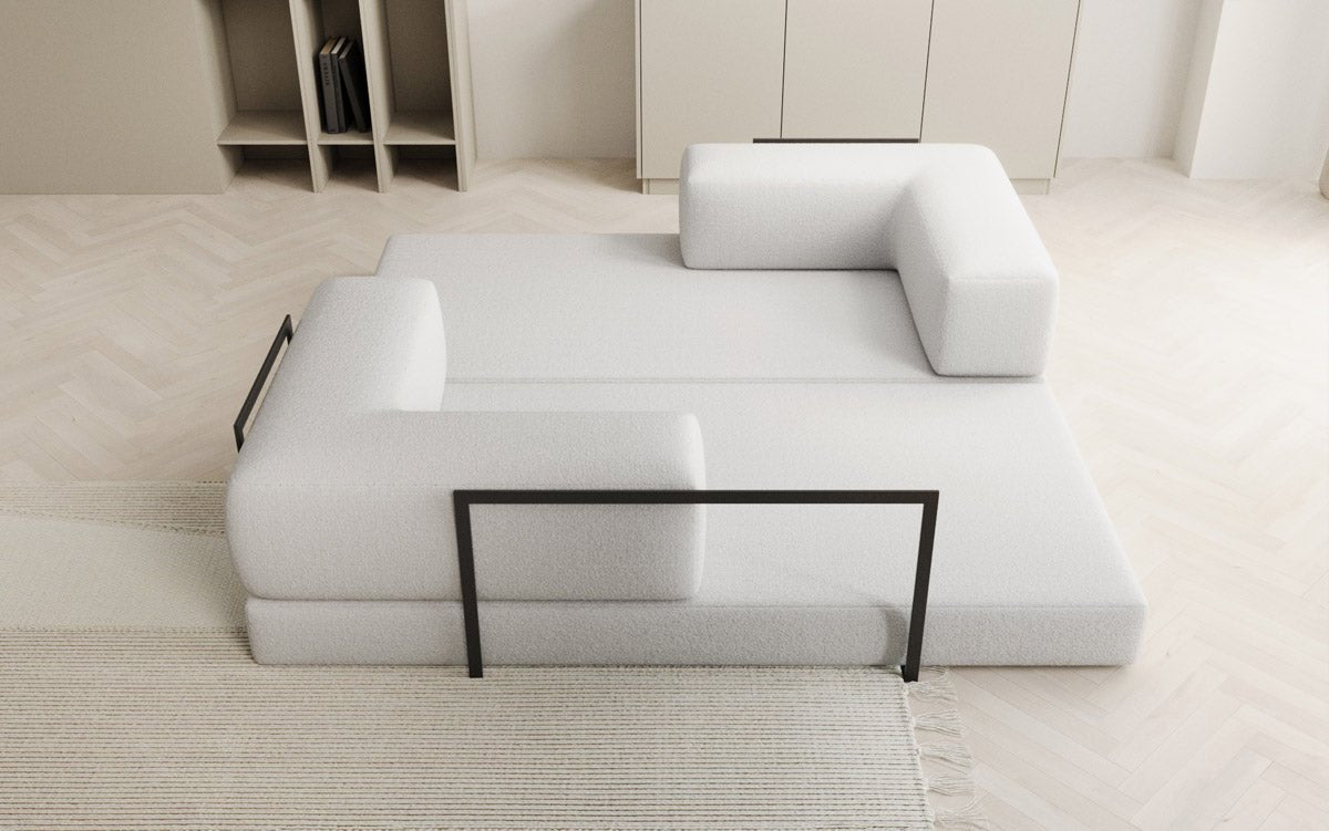 Designer Sofa Lazy 3-Seater in Bouclé