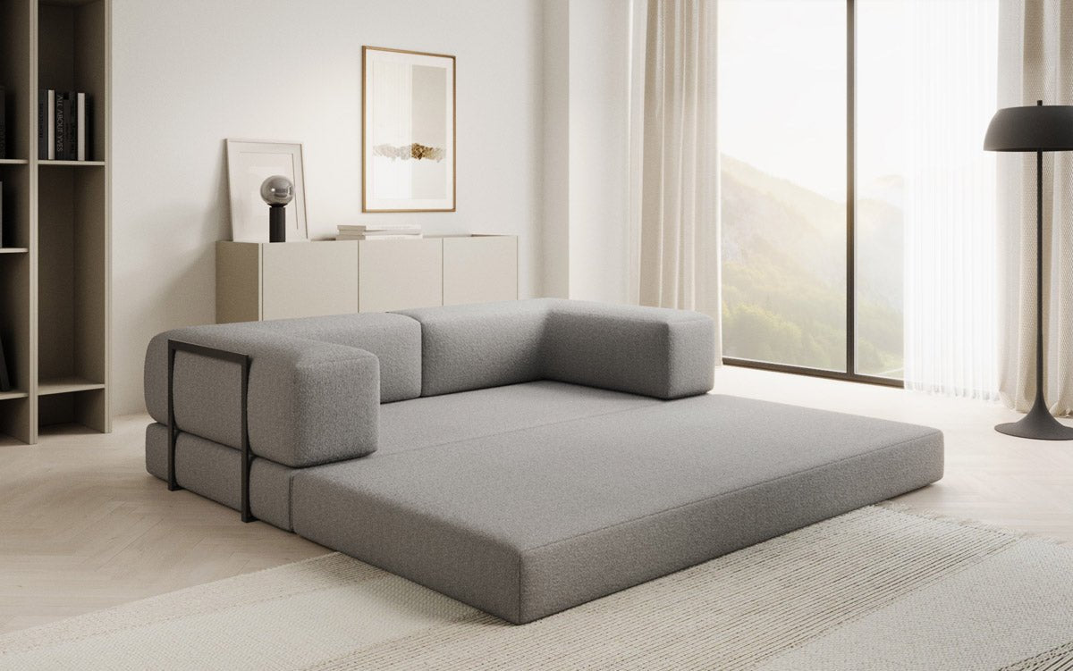 Designer Sofa Lazy 3-Seater in Bouclé