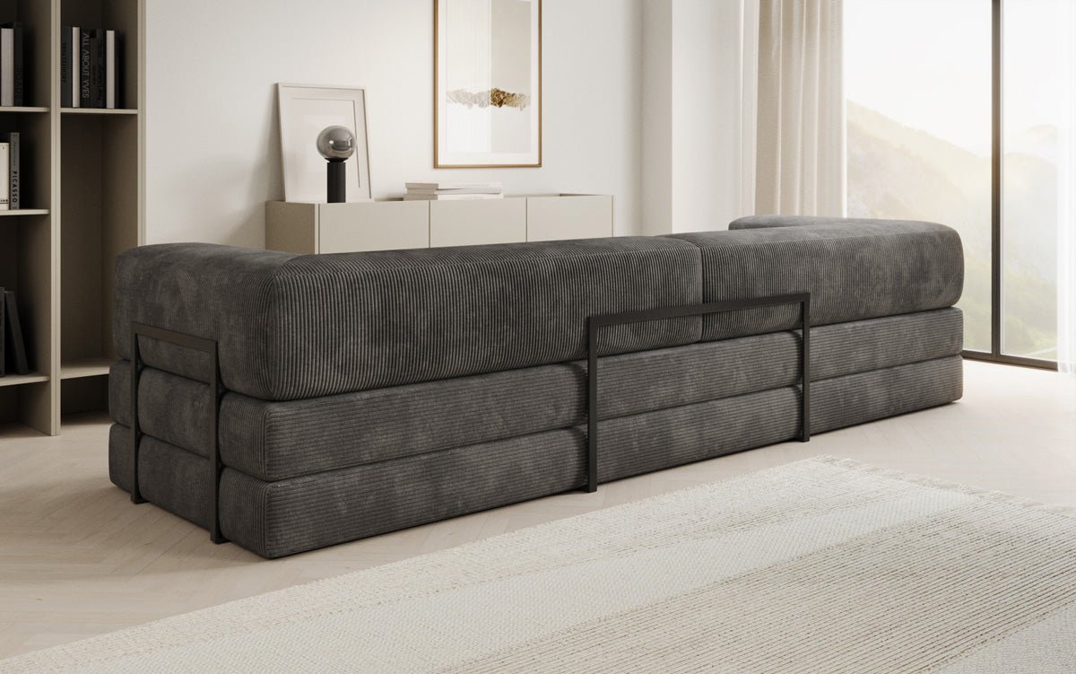 Designer Sofa Lazy 3-Seater XXL in Corduroy