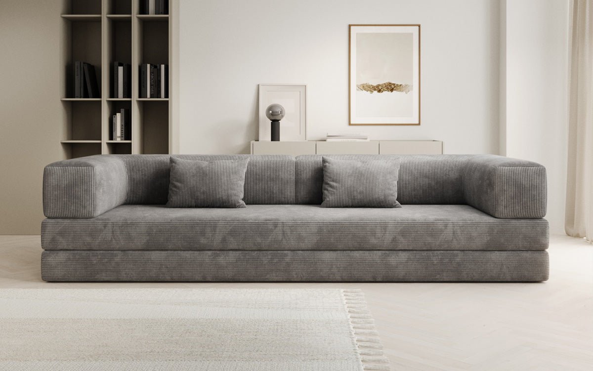 Designer Sofa Lazy 3-Seater XXL in Corduroy