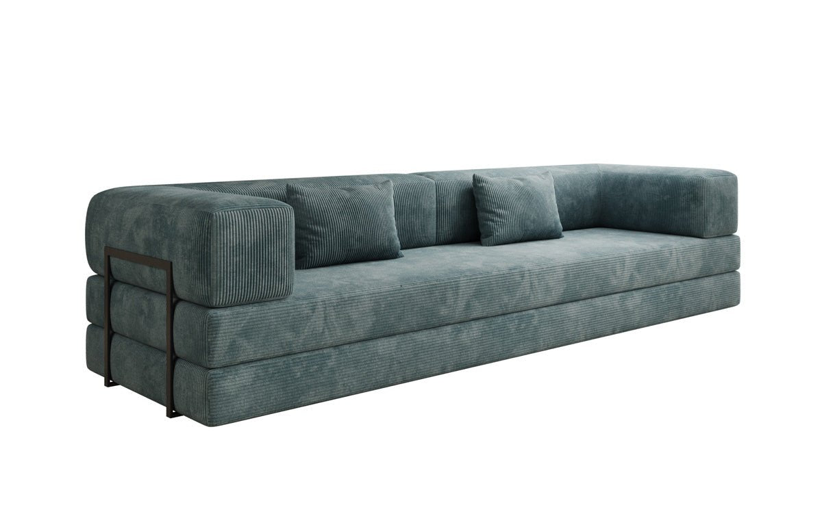 Designer Sofa Lazy 3-Seater XXL in Corduroy