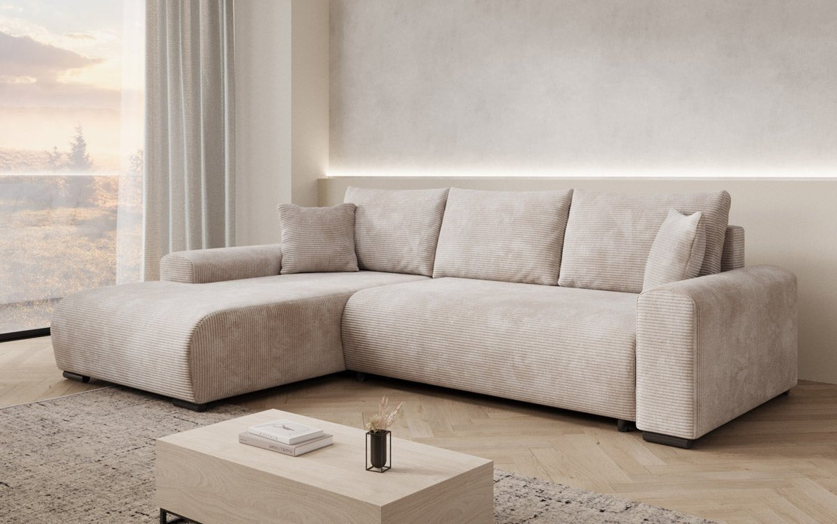Designer Sofa Hanna mit Schlaffunktion und Stauraum