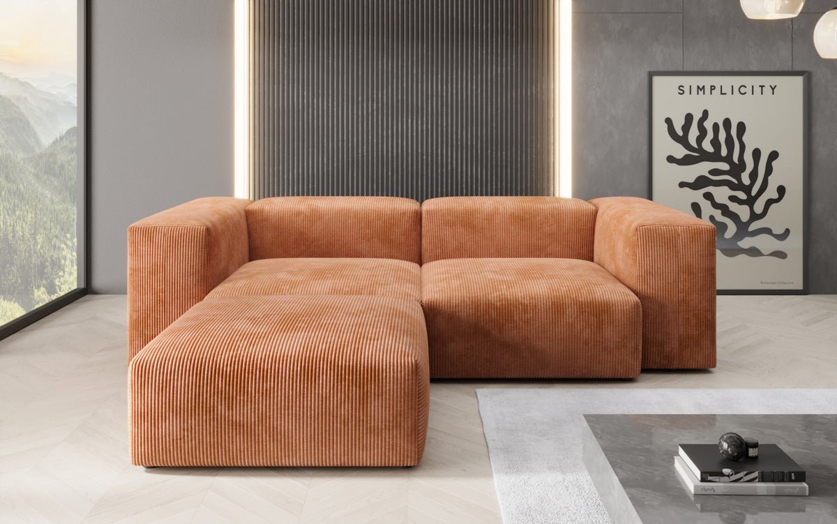 Designer L Sofa Snug Mini in Cord