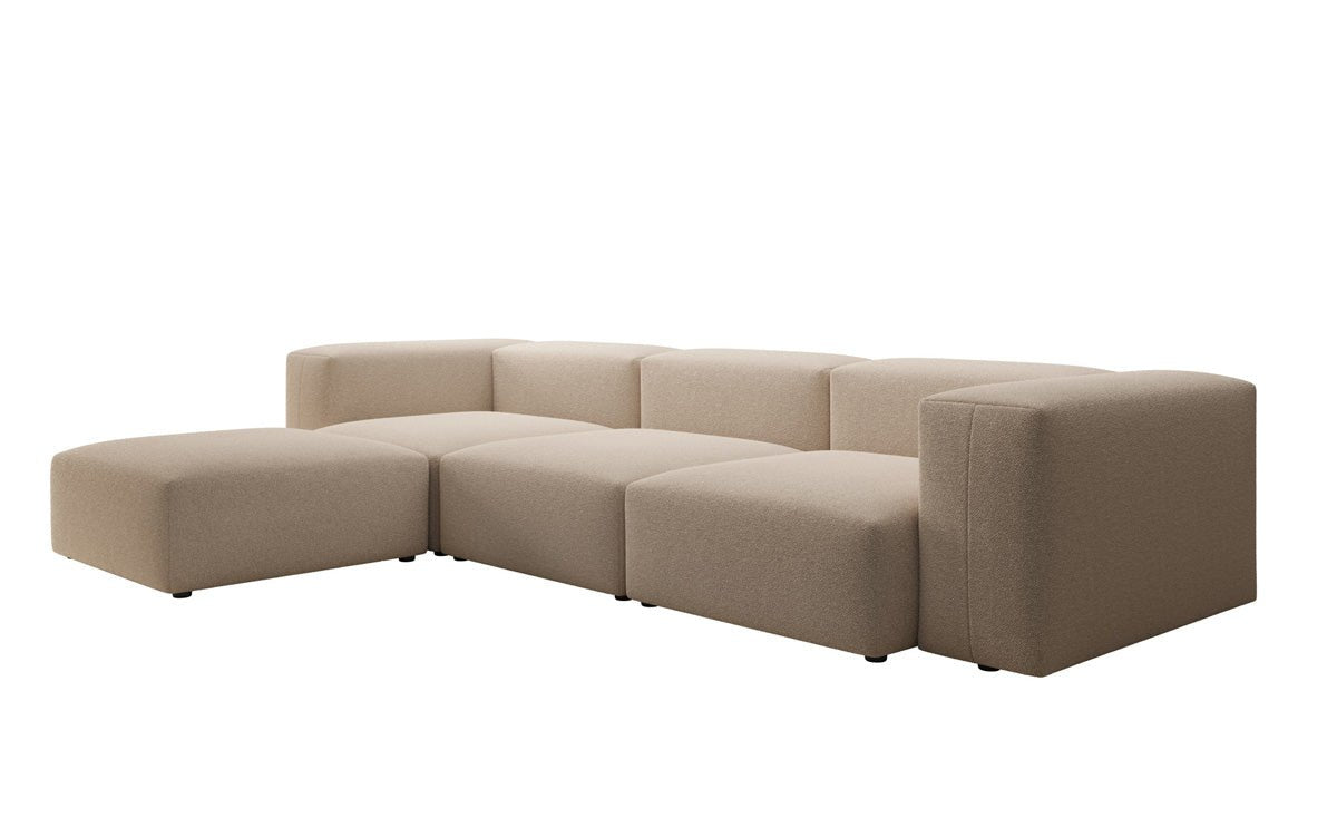 Designer L Sofa Snug in Bouclé