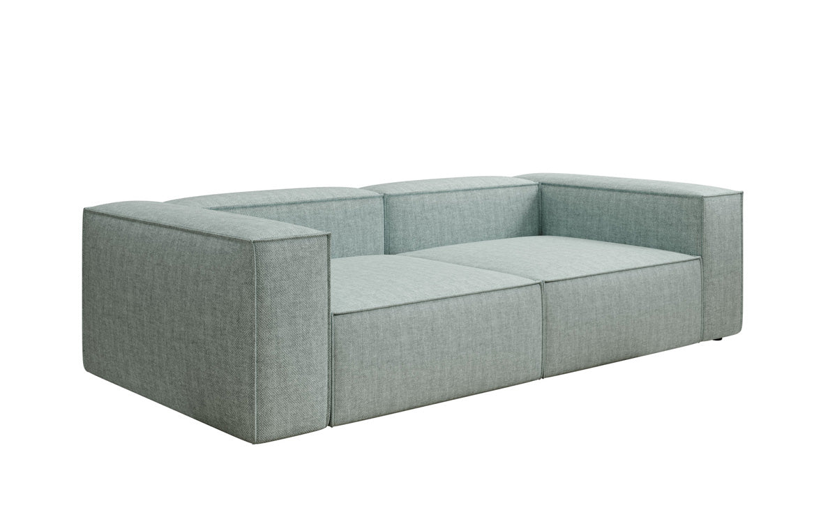 Designer Sofa Lesley 3 Sitzer in Leinen-Optik