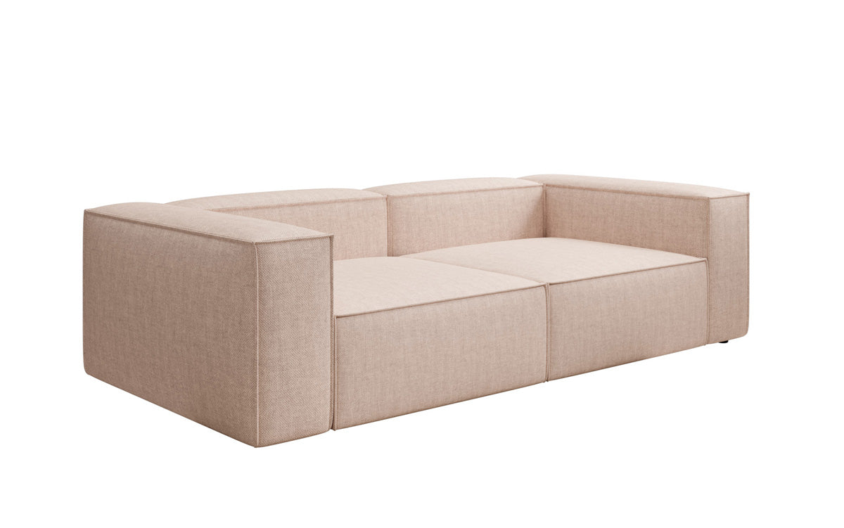 Designer Sofa Lesley 3 Sitzer in Leinen-Optik