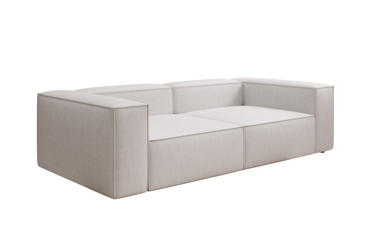 Designer Sofa Lesley 3 Sitzer in Leinen-Optik