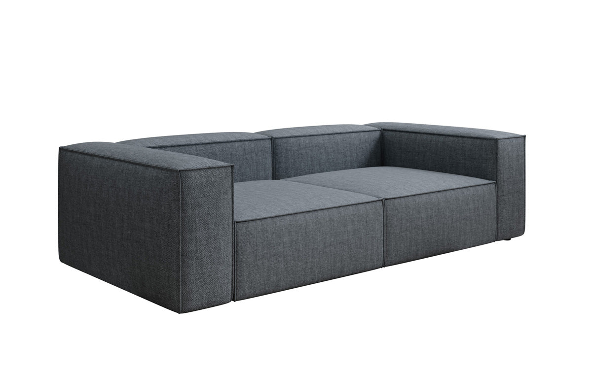 Designer Sofa Lesley 3 Sitzer in Leinen-Optik