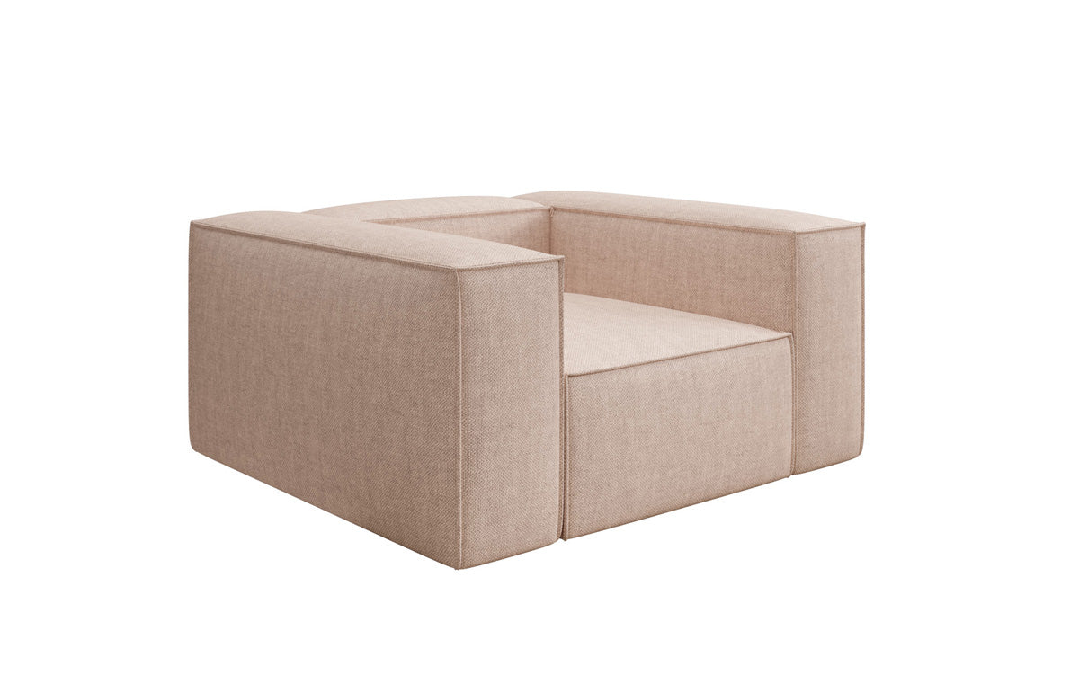 Designer Sofa-Sessel Lesley in Leinen-Optik