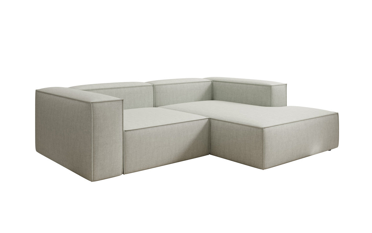 Designer Ecksofa Lesley Mini in Leinen-Optik