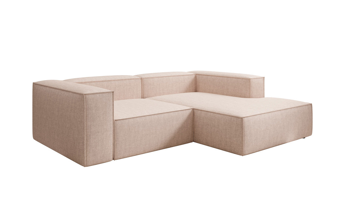 Designer Ecksofa Lesley Mini in Leinen-Optik