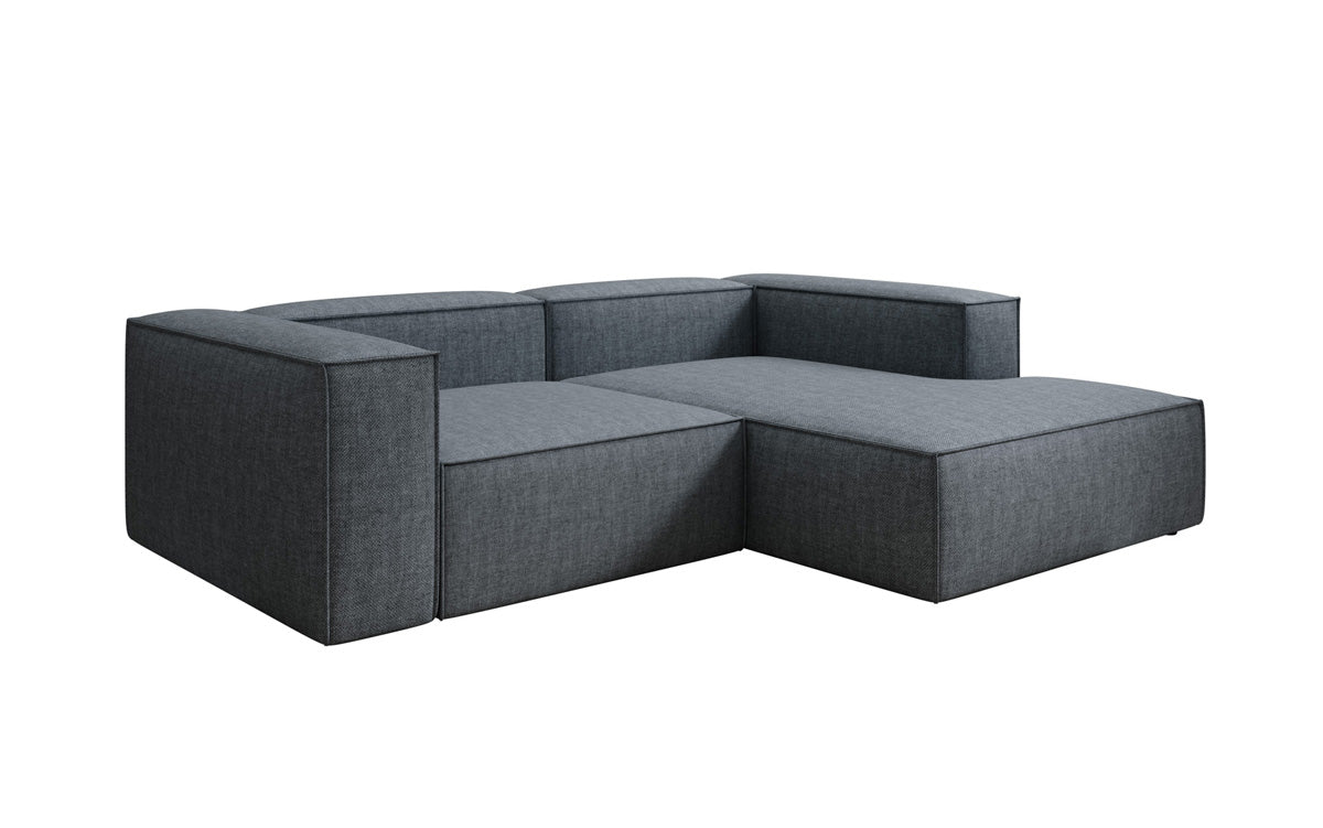 Designer Ecksofa Lesley Mini in Leinen-Optik