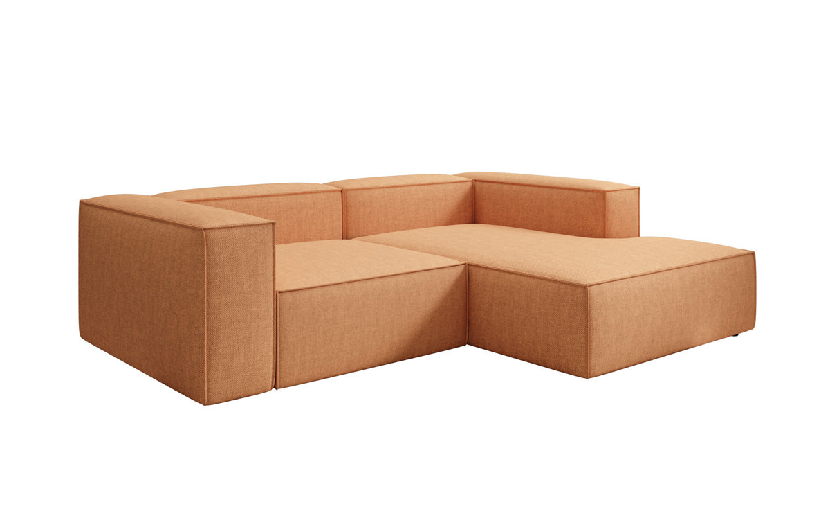 Designer Ecksofa Lesley Mini in Leinen-Optik