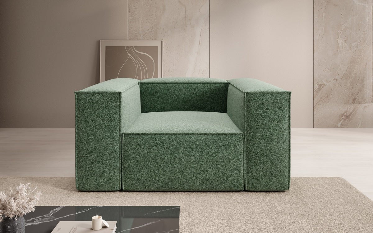 Designer Sofa-Sessel Lesley in Strukturstoff