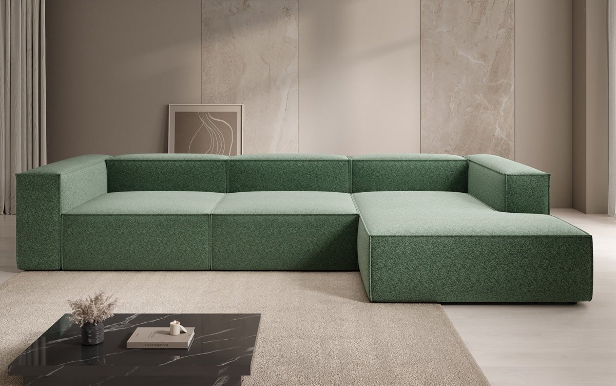 Designer Sofa Lesley L in Strukturstoff