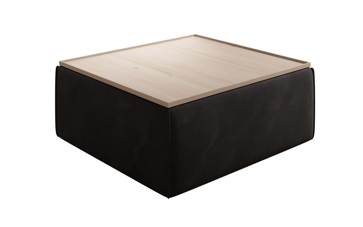 Side stool/coffee table Lesley with storage in velvet
