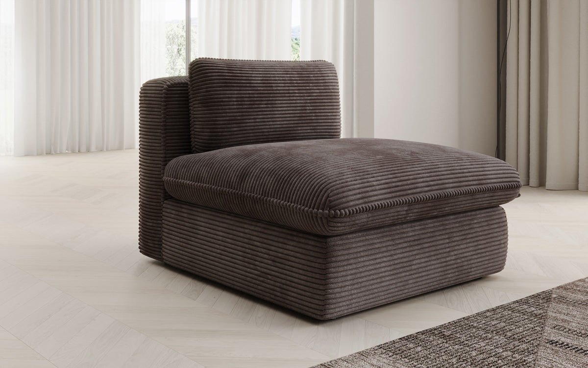 Fauteuil canapé design Cuddle en côtelé