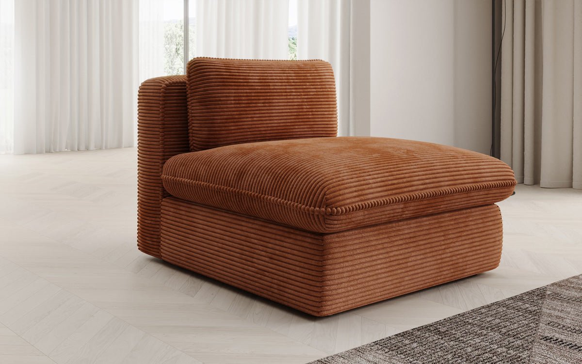 Fauteuil canapé design Cuddle en côtelé