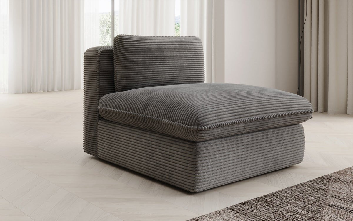 Fauteuil canapé design Cuddle en côtelé