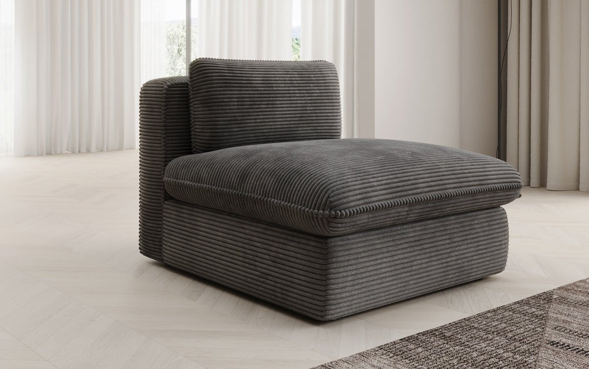 Fauteuil canapé design Cuddle en côtelé