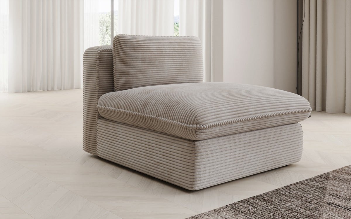 Fauteuil canapé design Cuddle en côtelé