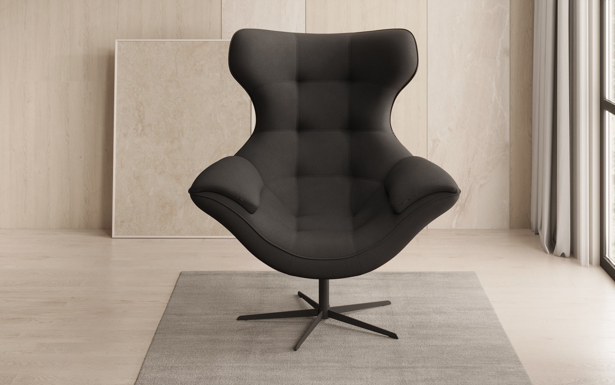 Designer Sofa-Sessel Aurelio in Stoff