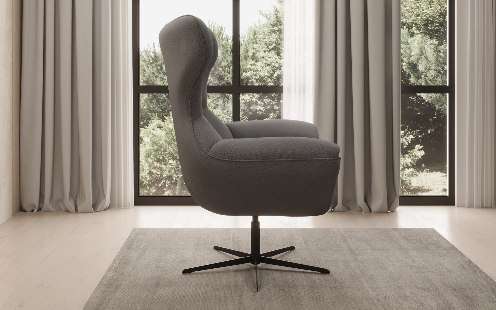 Designer Sofa-Sessel Aurelio in Stoff