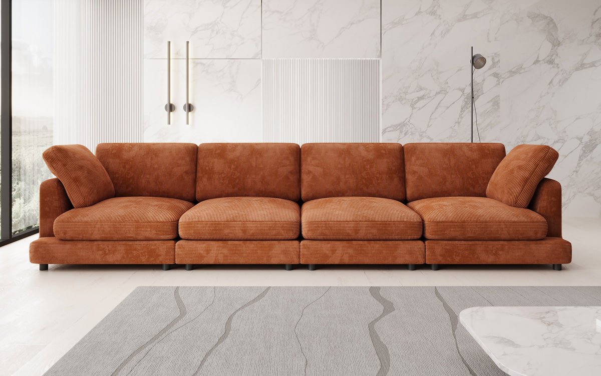 Designer 4 Sitzer Sofa Thalessa in Cord