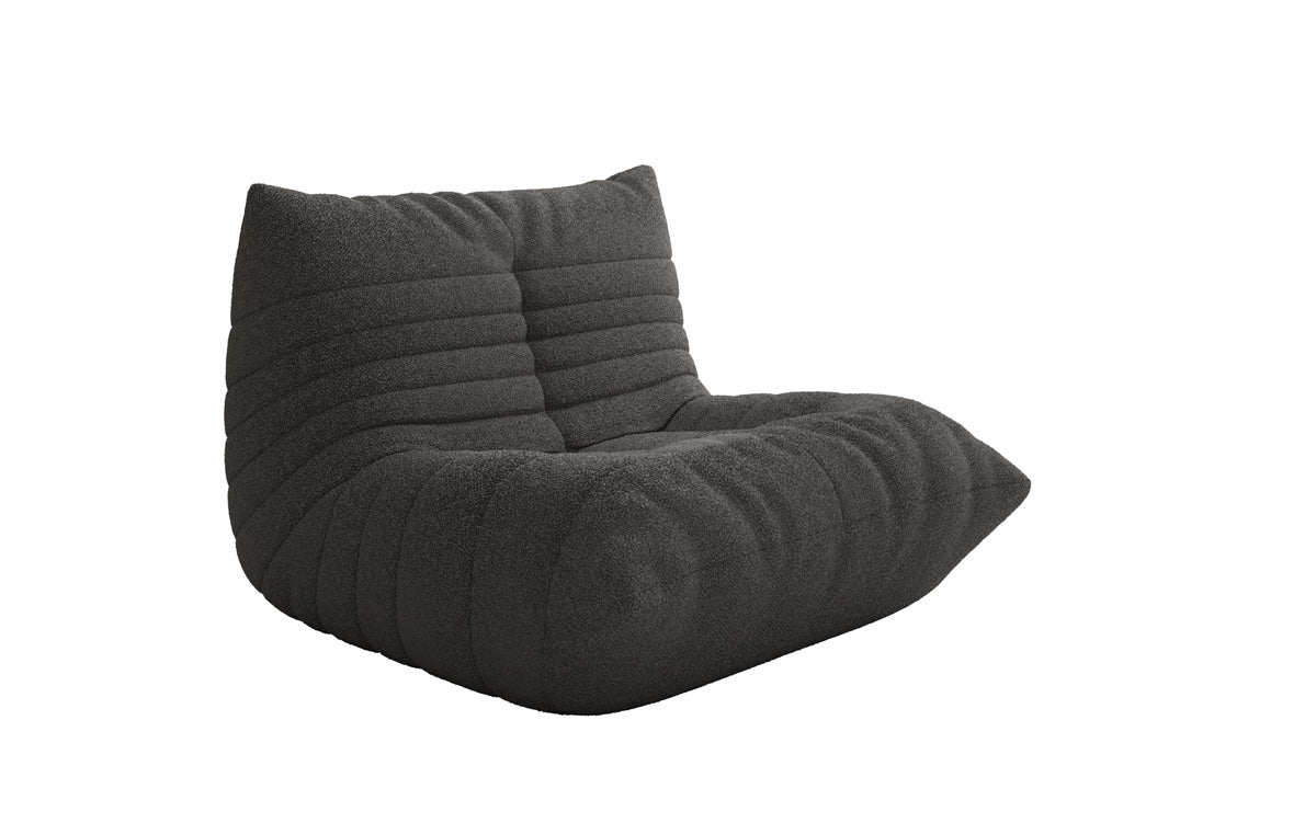 Designer Sofa-Sessel Calmo in Teddy Bouclé