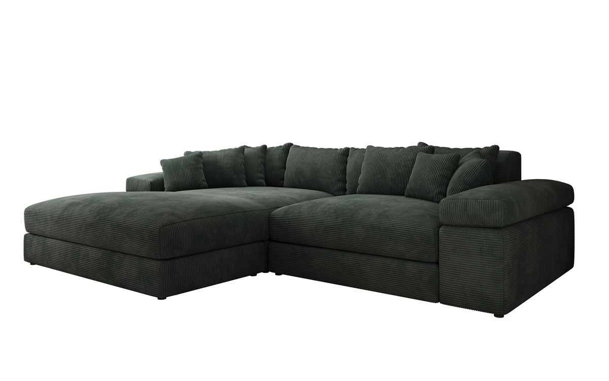 Designer Sofa Bernardo mit breiter Ottomane in Cord