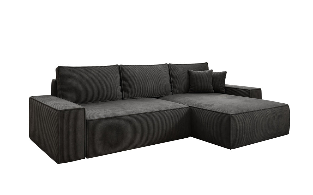 Designer Sofa Lunaro mit Schlaf- und Klappfunktion in Cord