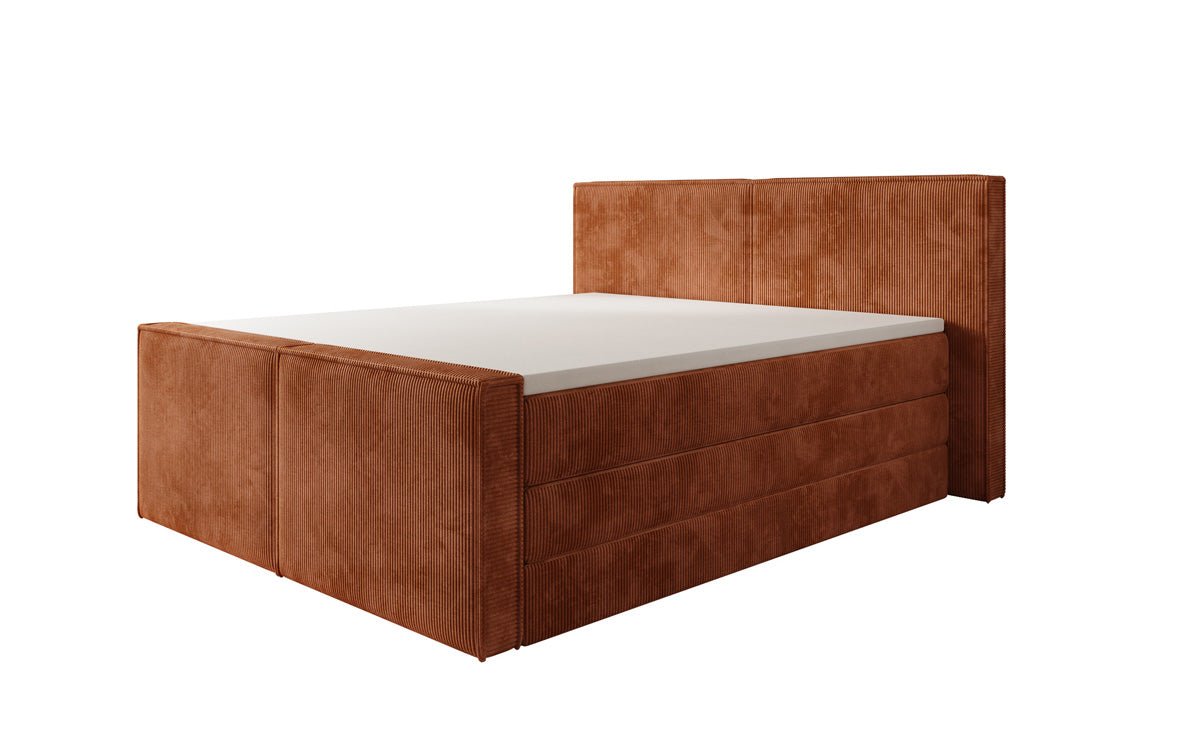 Boxspringbett Ophelia II mit hochklappbarem Stauraum in Cord