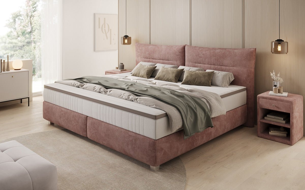 Familien Boxspringbett Aurelio in 220/240x200 in Cord