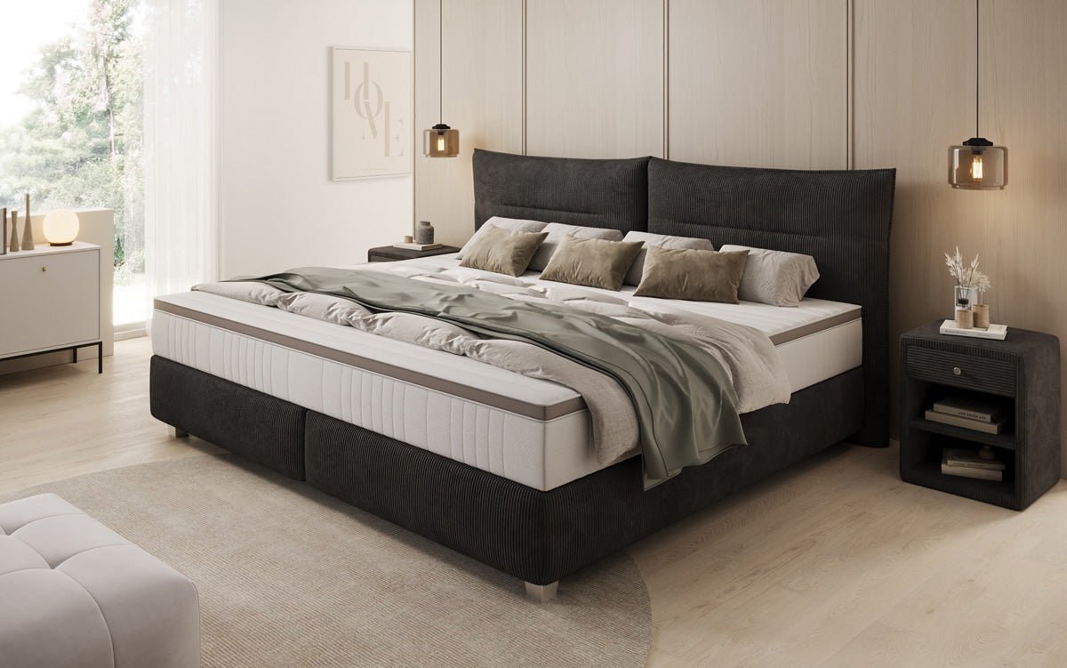 Familien Boxspringbett Aurelio in 220/240x200 in Cord