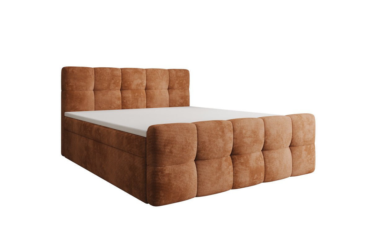 Boxspringbett Cozy in Cord mit Stauraum
