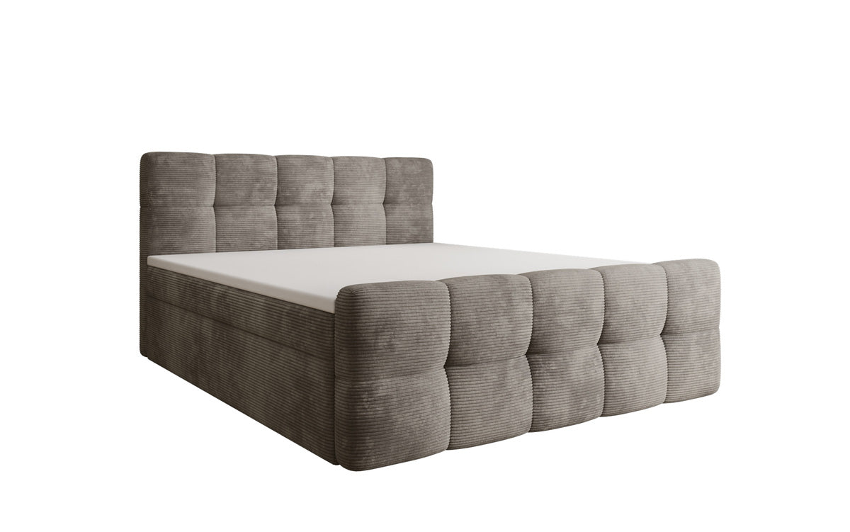 Boxspringbett Cozy in Cord mit Stauraum