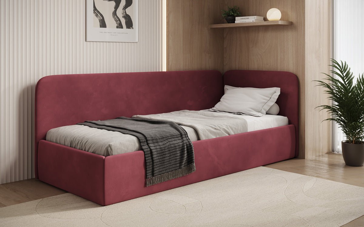 Designer Polsterbett/Gästebett/Sofa Cleo mit Stauraum
