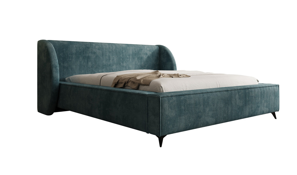 Designer Polsterbett Freya Cord mit Stauraum