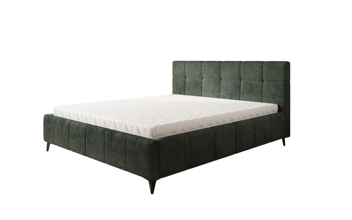 Designer Polsterbett Nelly in Cord mit Stauraum
