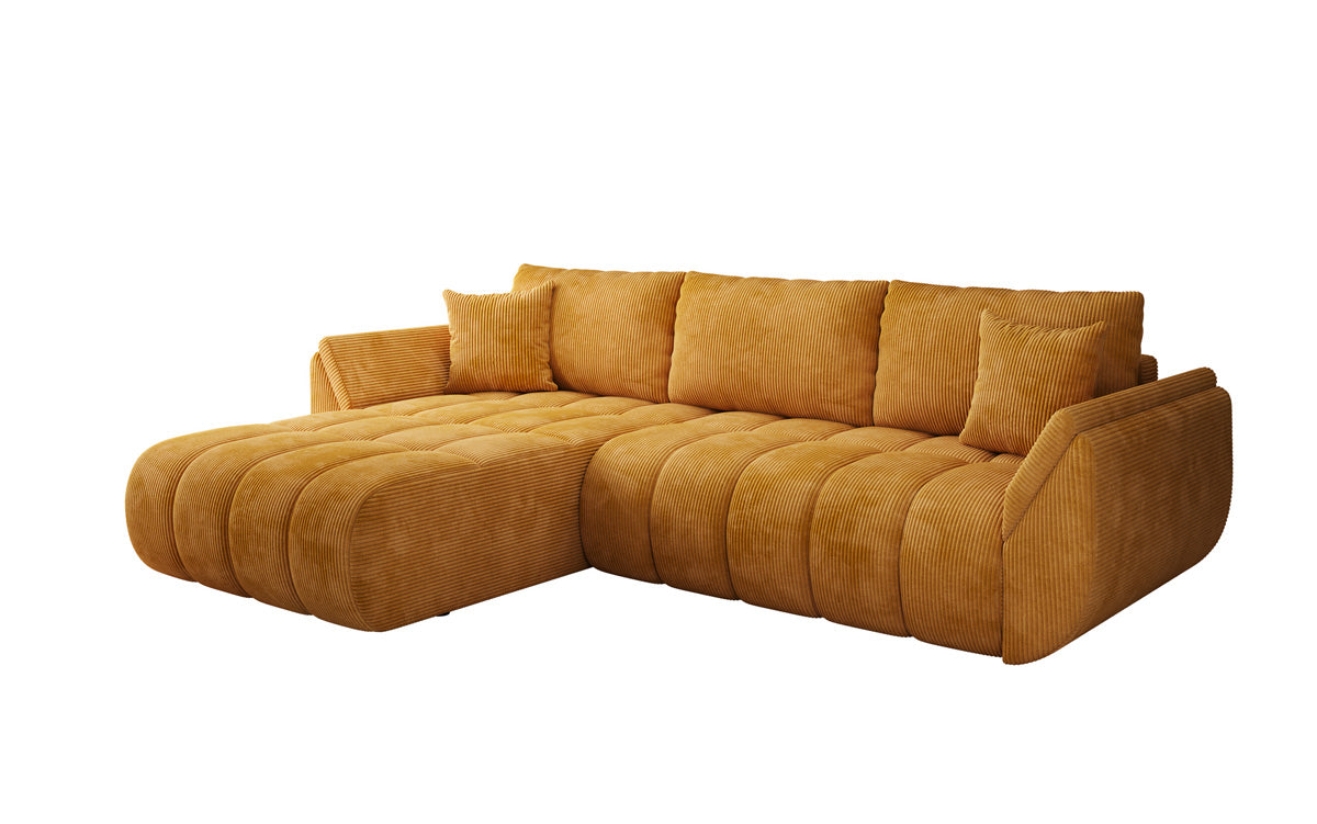 Designer Sofa Lenoa L mit Schlaffunktion und Stauraum in Cord