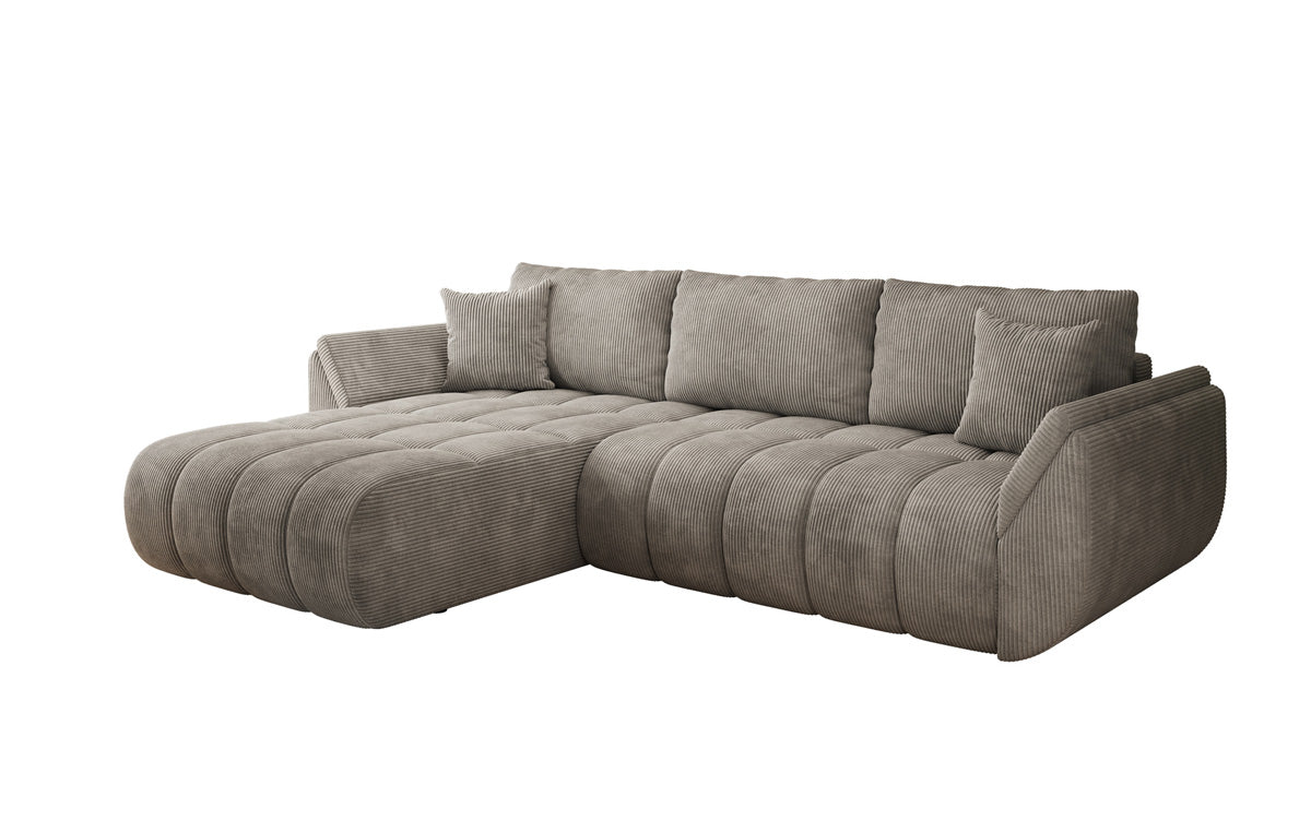 Designer Sofa Lenoa L mit Schlaffunktion und Stauraum in Cord
