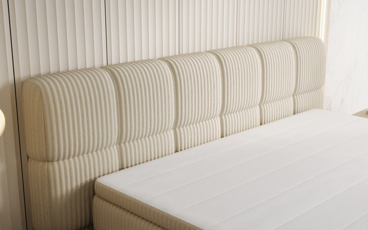 Boxspringbett Bombo in Cord mit Stauraum