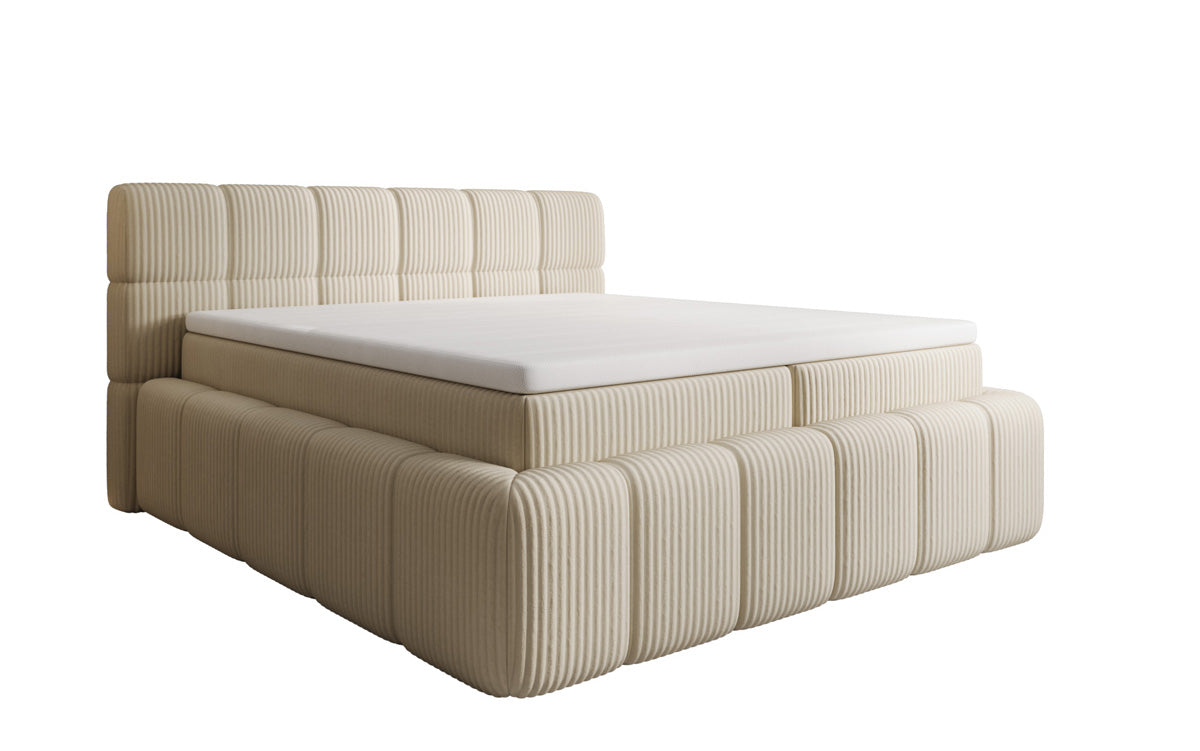 Boxspringbett Bombo in Cord mit Stauraum